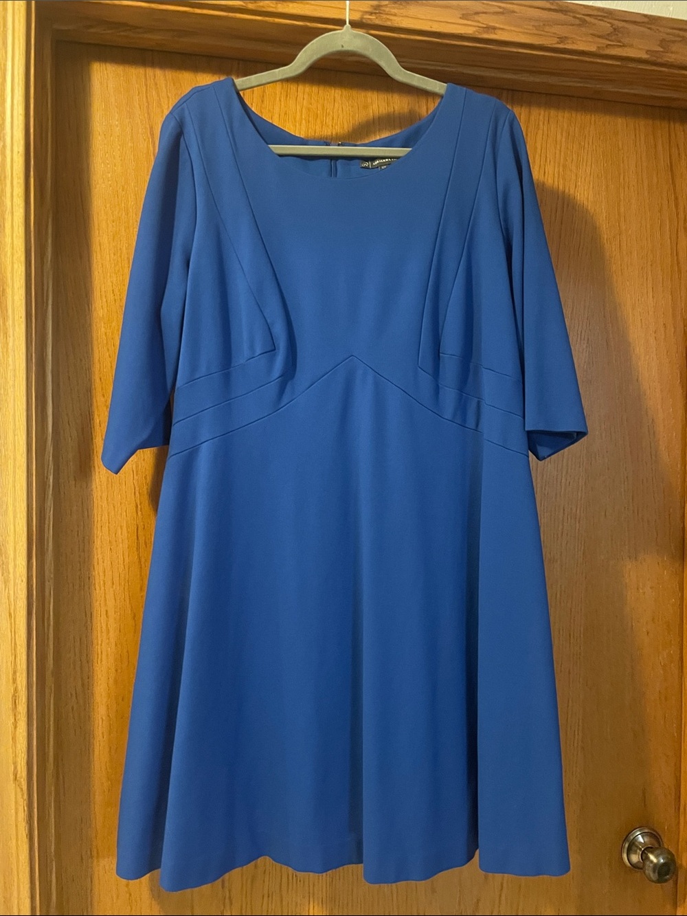 Adrianna Papell Royal Blue Midi A-Line Dress L39